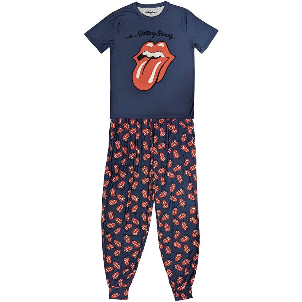 The Rolling Stones - Classic Tongue Pyjama - Bleu